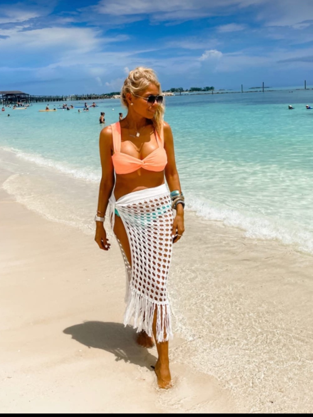 White Crochet Skirt Cover-Up - Picture 2 of 2